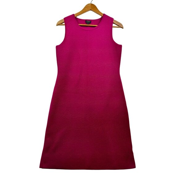 Talbots Pure Merino Wool Sleeveless Dress Fuchsia Pink Timeless Elegance Sz S - Picture 1 of 6